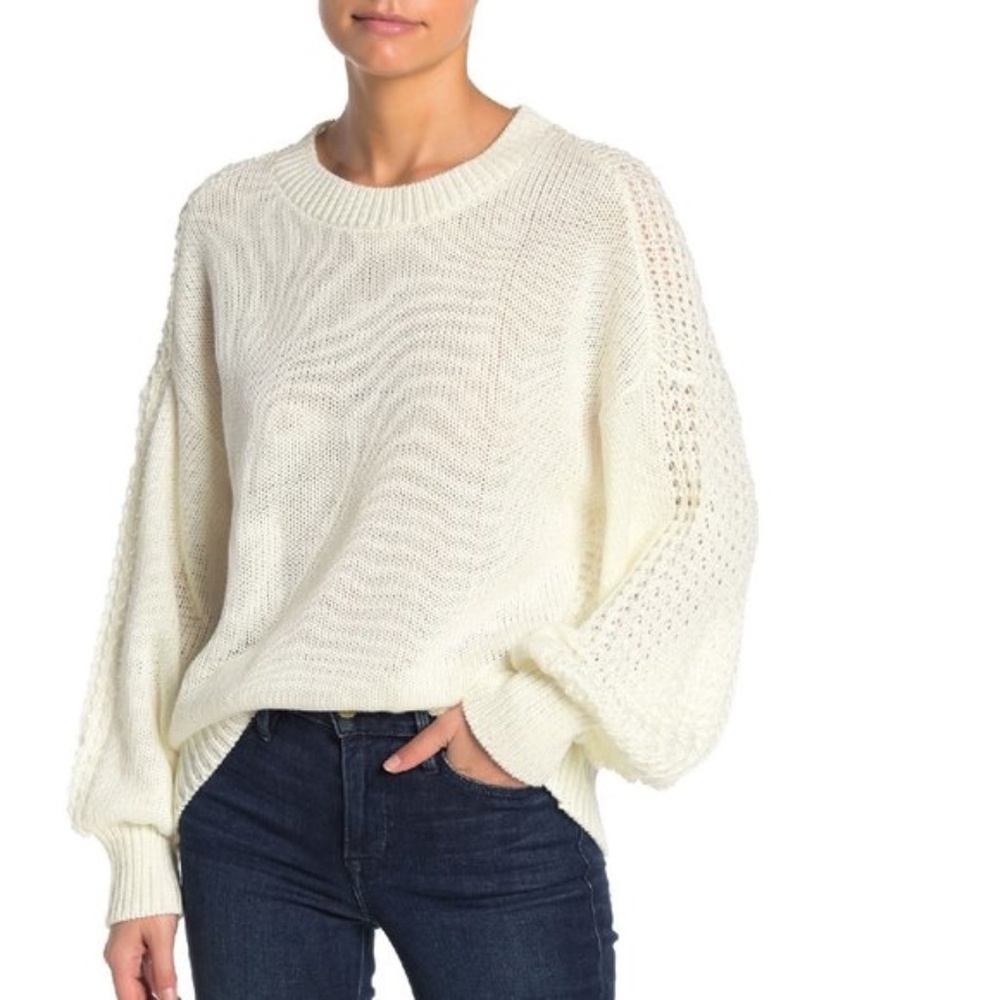Abound Textured Blouson Sleeve Sweater